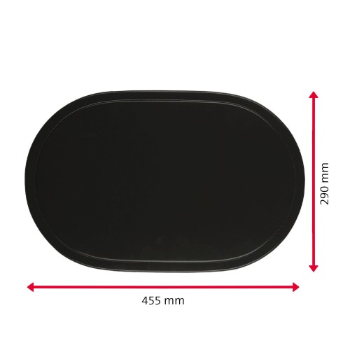 Westmark Tischset »Fun« oval, 45,5 x 29 cm, schwarz
