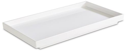 GN 1/3 Tablett -ASIA PLUS- 32,5 x 17,6 cm, H: 3 cm Melamin innen: weiß, glänzend außen: weiß, matt spülmaschinengeeignet