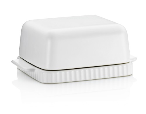 KELA Butterdose Maila Keramik weiß 17,5x12,0x7,5cm