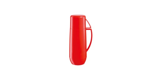 Isolierflasche mit Tasse FAMILY COLORI 0,3 l, rot