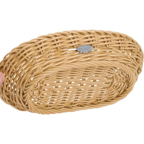 Westmark Tischkorb oval, 21 x 15 x 3,5 cm, hellbeige