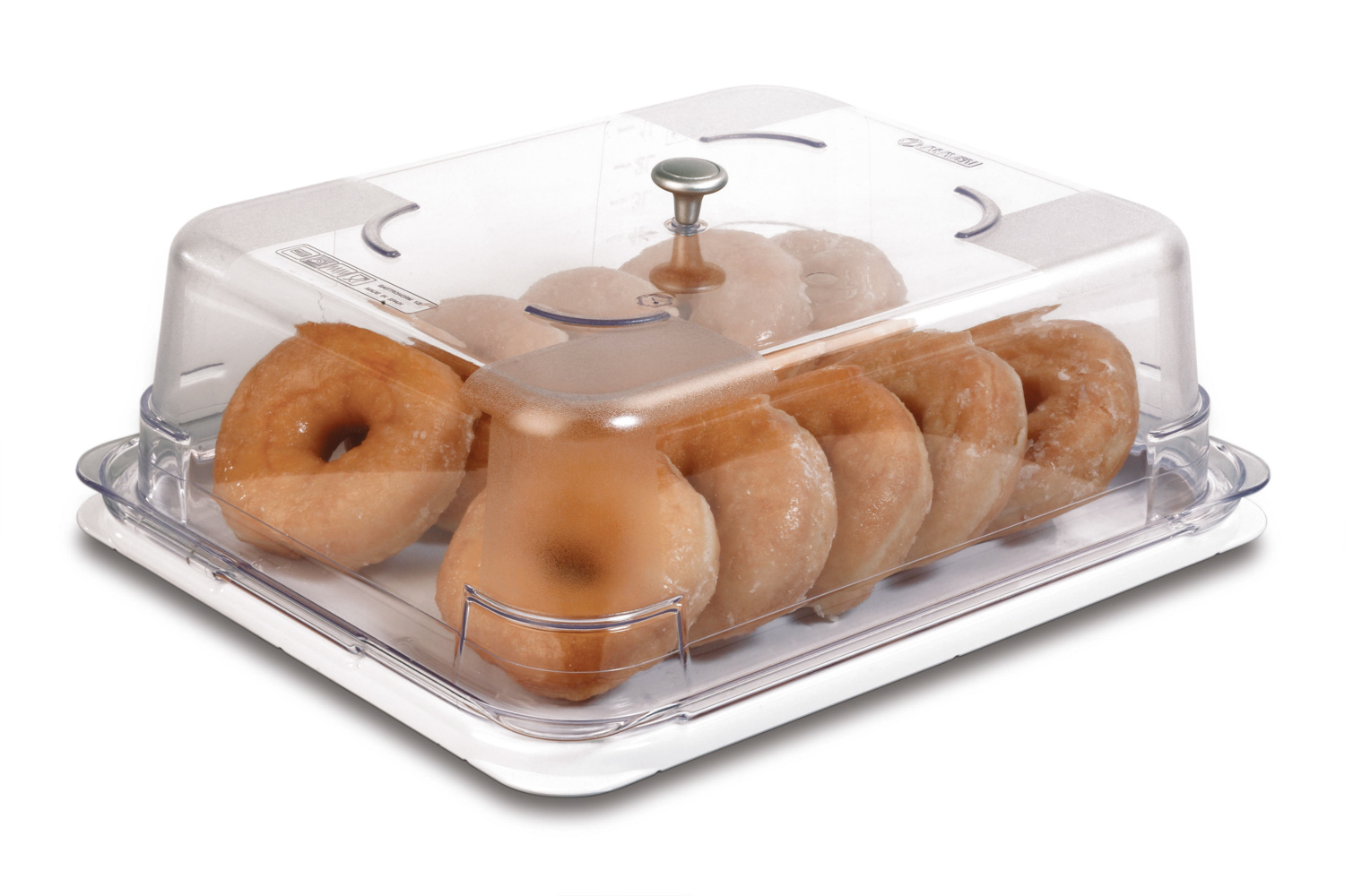 ARAVEN GN 1/1 Tablett 118mm Höhe mit Deckel und 1+6 Liter Füllvermögen zur Präsentation von Speisen