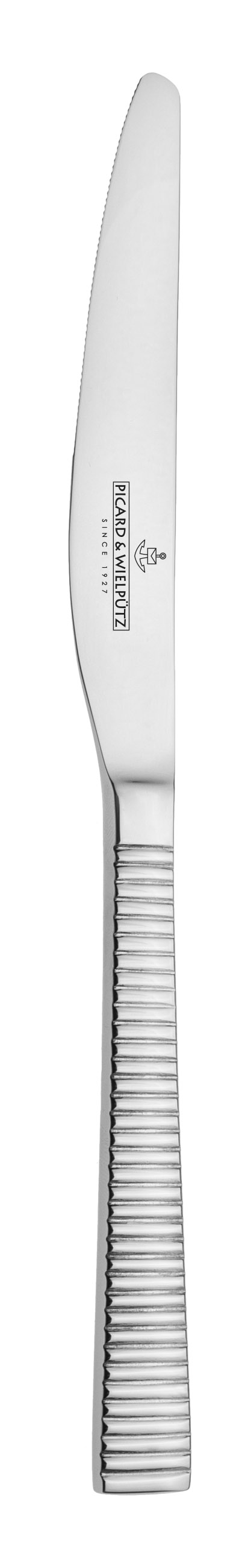 LINA Dessertmesser massiv, aus Chromstahl, poliert. Materialstärke: ca. 4,0 mm.