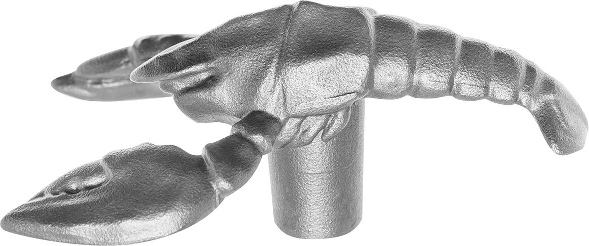 Knauf, Edelstahl, Hummer, Silber, Serie: (no series Staub). Marke: Staub