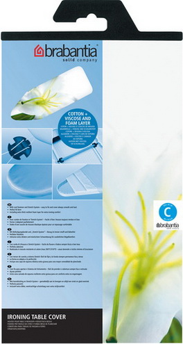 Brabantia Bügeltischbezüge 124x45 Baumwollbezug mit 4mm Schaumstoff und 4mm Filz Gemischt (farbig)
