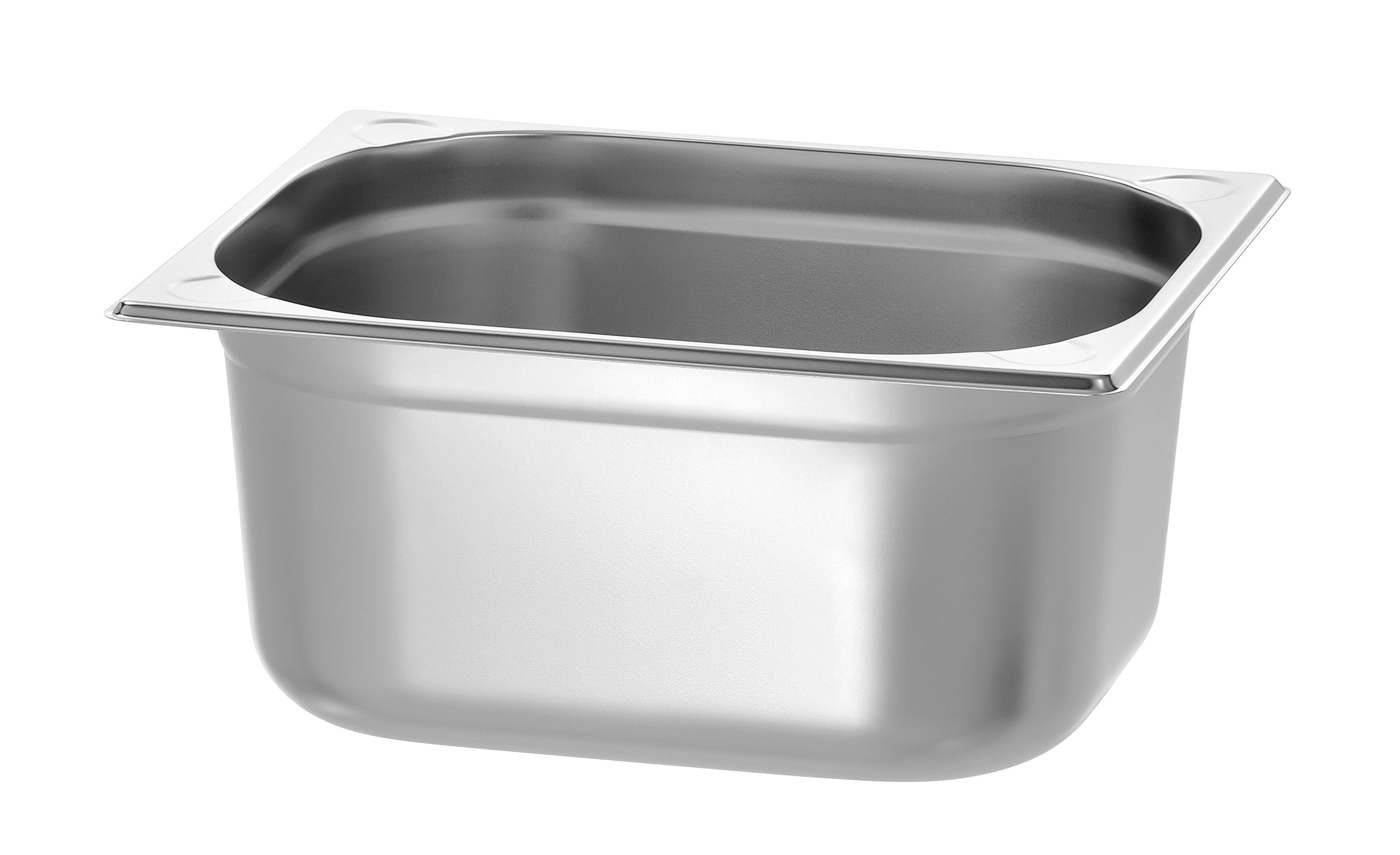 Bartscher GN-Behälter, 1/2GN,T150, Basic Line |Ausführung: Ohne Perforation | Maße: 32,5 x 26,5x 15,0 cm. Gewicht: 0,4 kg