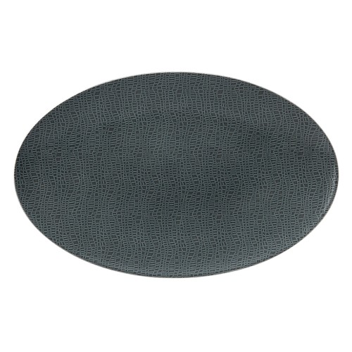 Seltmann Coupplatte 40x25,5 cm M5379, oval, Form: Coup Fine Dining, Dekor: 57273 anthrazit, hohe Kantenschlagfestigkeit, Made in Germany