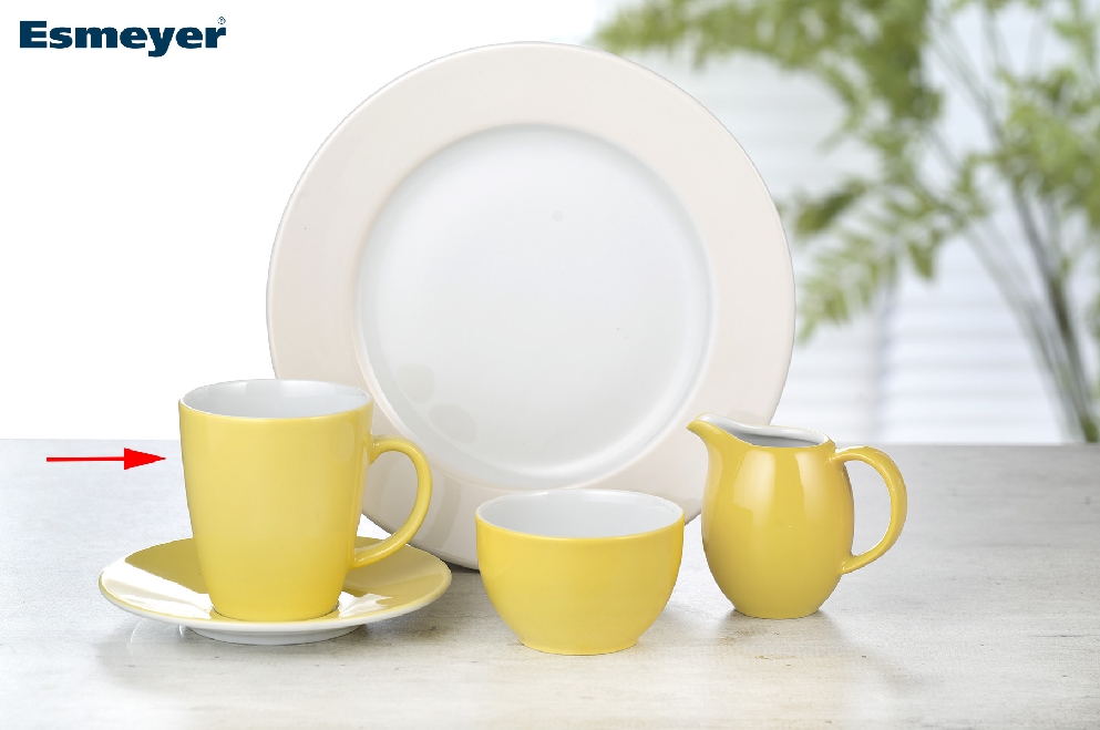 Henkelbecher Inhalt: 0,35 ltr., Höhe: 9,6 cm, COFFEE SHOP, CLASSIC COLOUR , gelb, Eschenbach