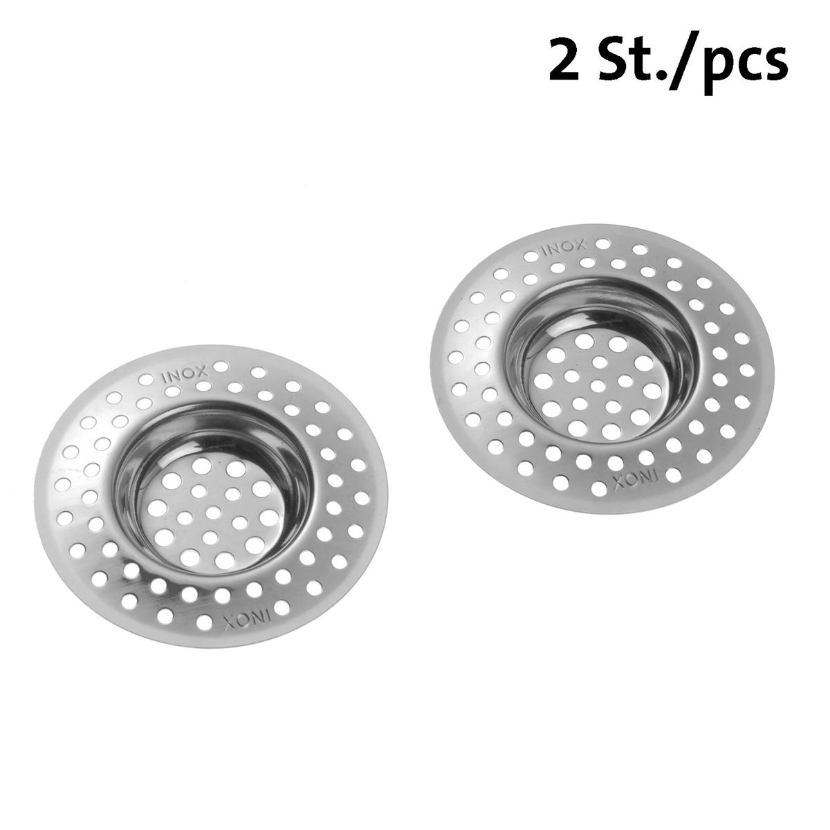 2 Abfluss-Siebe Edelstahl