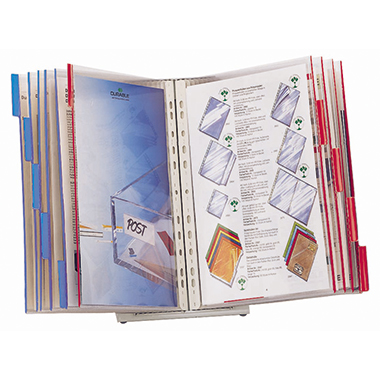 DURABLE Sichttafelständer FUNCTION Display-System DIN A4 Metall blau, gelb, grün, rot 20 Sichttafeln