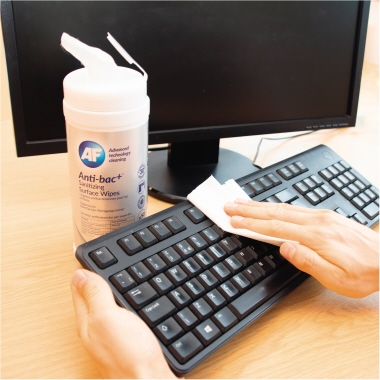 AF Reinigungstuch Anti-bac+ 50 St./Pack., 50 St./Pack. Eine wiederverschließbare Spenderdose mit hygienischen