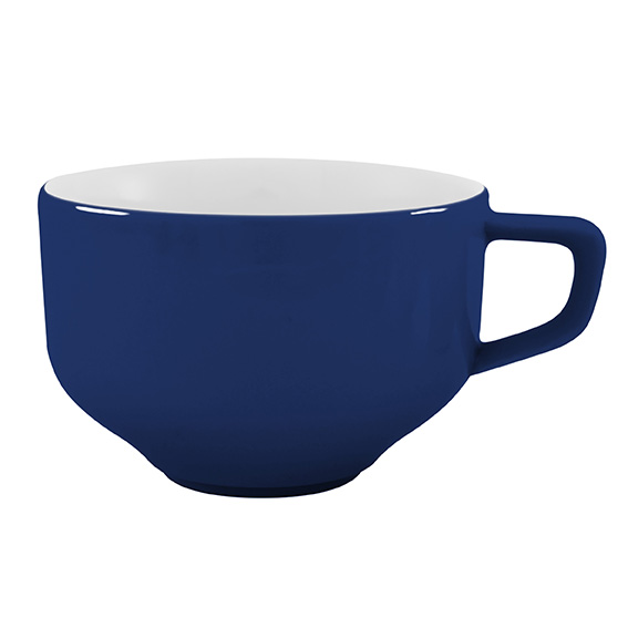 Obertasse 0,37 l - Form: Baristar - Dekor 79173, royalblau - aus Porzellan. Hersteller:, Eschenbach. "Made in Germany".
