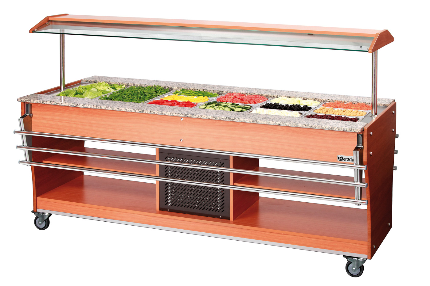 Bartscher Tablettrutsche, 1 Stück, 6x 1/1 GN |Material: Edelstahl | Maße: 210 x 31 x 12,0 cm.Gewicht: 5,9 kg