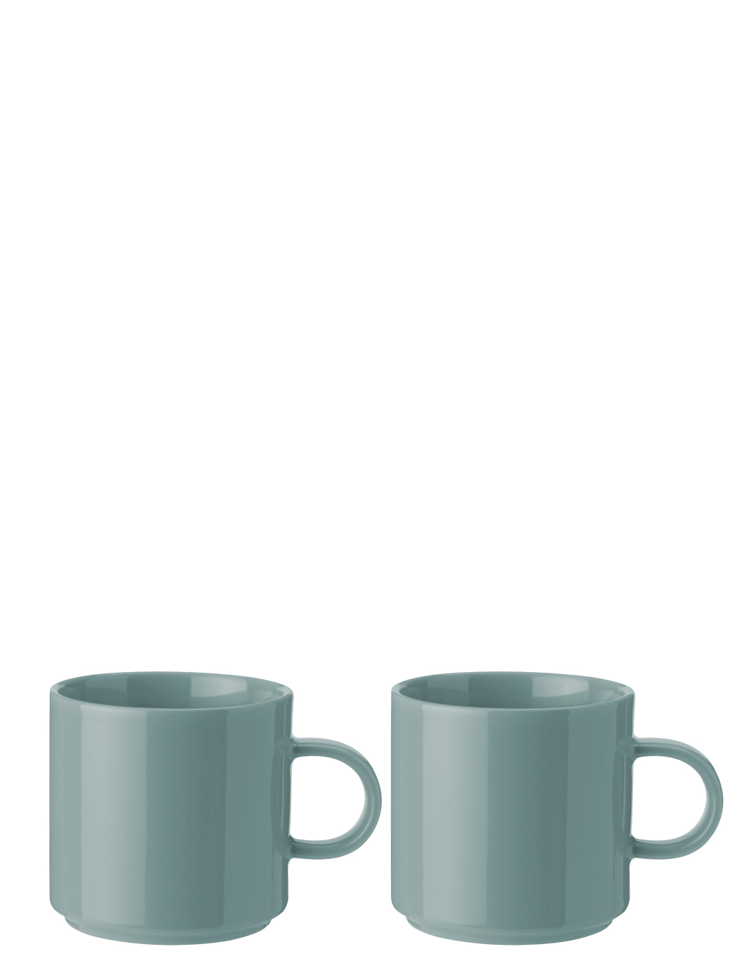 Stelton Becher 2 St dusty green - Maße: 8,2 x 11 x 8 cm