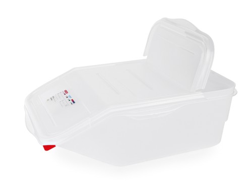 HACCP Zutaten-/Lagerbehälter. doppelseitig aufklappbar. Polypropylen. mit hermetisch