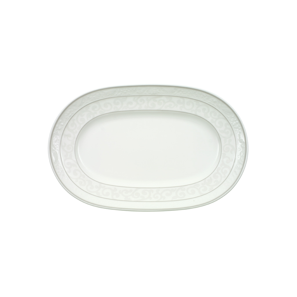 Villeroy und Boch Beilagenschale/Sauciere-Unterteil - Maße: 22,3 x 15 x 2,5 cm / Ser.: Gray Pearl