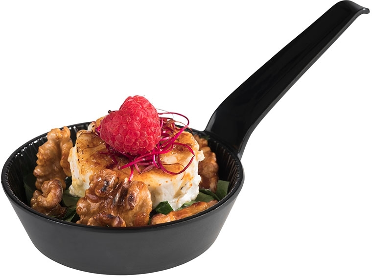 Schale -MINI- Ø 8,5 cm, H: 2,5 cm Melamin, schwarz, 0,07 Liter Griff: 8 cm spülmaschinengeeignet stapelbar nicht