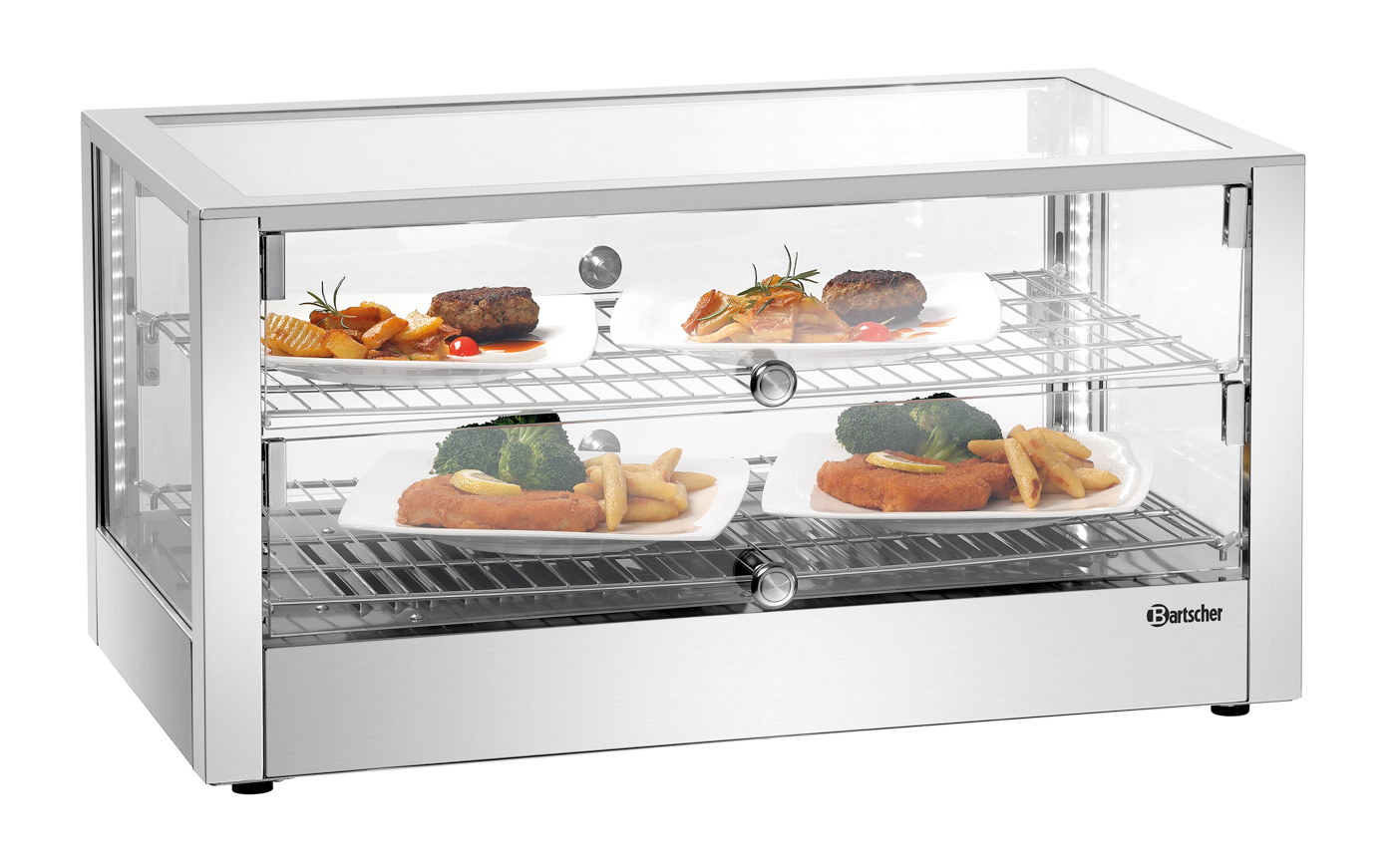 Bartscher Heiße Theke 6200 2EK | BreiteZwischenablage: 620 mm | Maße: 70 x 43 x 36,5 cm.Gewicht: 17,4 kg