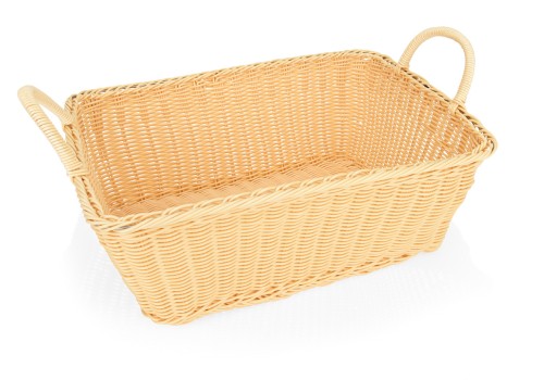 Buffetkorb. Polypropylen. Rand mit Edelstahldrahtverstärkung und zwei Seitengriffen.