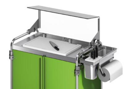 BLANCO Hustenschutz für Servierwagen SW SG aus Acrylglas (PMMA) zur Befestigung an Servierwagen 8 x 5 ohne Galerie