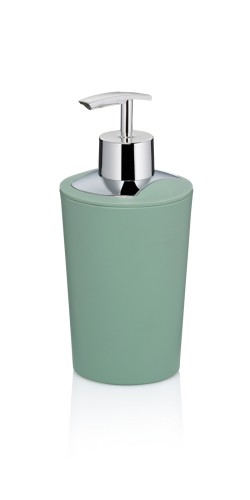 Kela Seifenspender Marta aus Kunststoff, jadegrün, Höhe ca. 170mm, Ø 80mm , Inhalt: 0,35 L