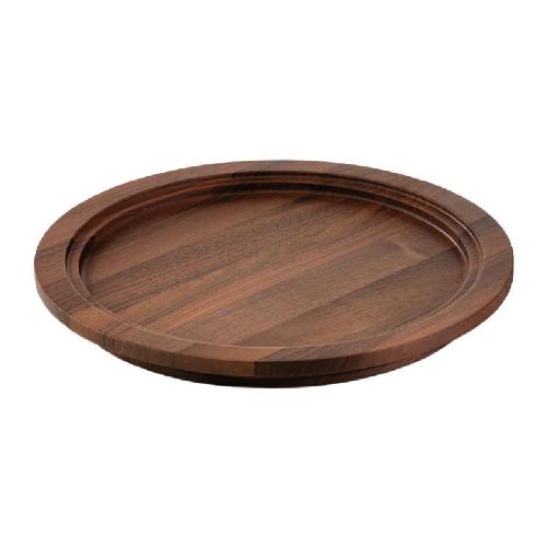 Holzuntersetzer D:34,6cm, H:3cm, walnuss