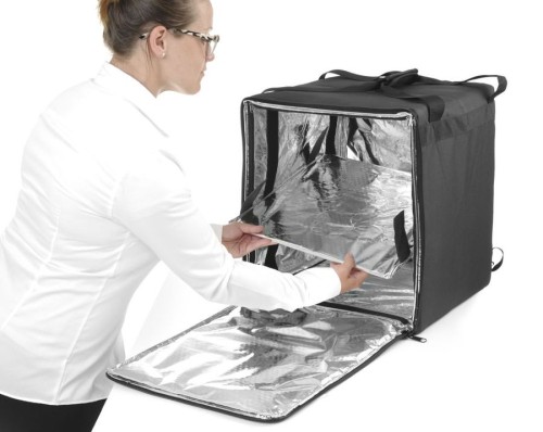 Lebensmittel-Transporttasche, schwarz, 410x400x470 mm