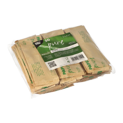 50 Eislöffel, Holz "pure" 9,4 cm einzeln verpackt in Papierbeutel von PAPSTAR