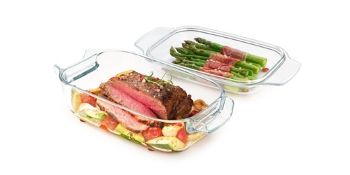 Bräter mit Deckel GrandCHEF 34 x 19 cm, aus Glas