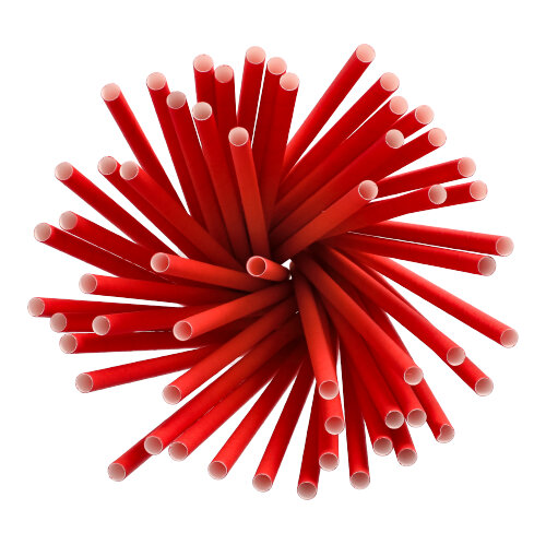 135 Shake-Halme, Papier Ø 8 mm · 25 cm rot von PAPSTAR