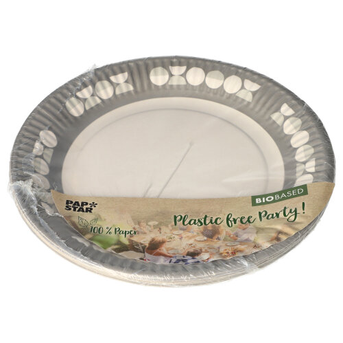 10 Teller, Pappe rund Ø 23 cm "Pastilles" von PAPSTAR