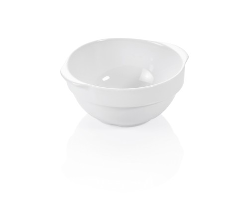 Schale. Porzellan. mit Lappengriffen.