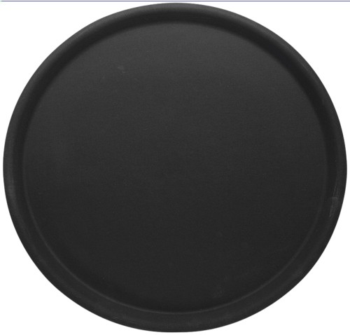 Tablett, rund, rutschfest aus gummilaminiertem Schichtstoff, unzerbrechlich, spülmaschinengeeignet bis +100C, kälteresistent