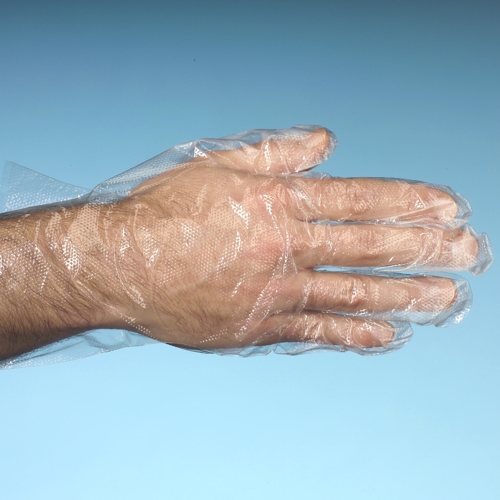 PAPSTAR 500 Handschuhe, PE transparent für Herren, L