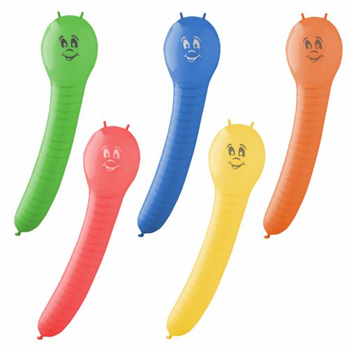 5 Luftballons farbig sortiert "Caterpillar" von PAPSTAR