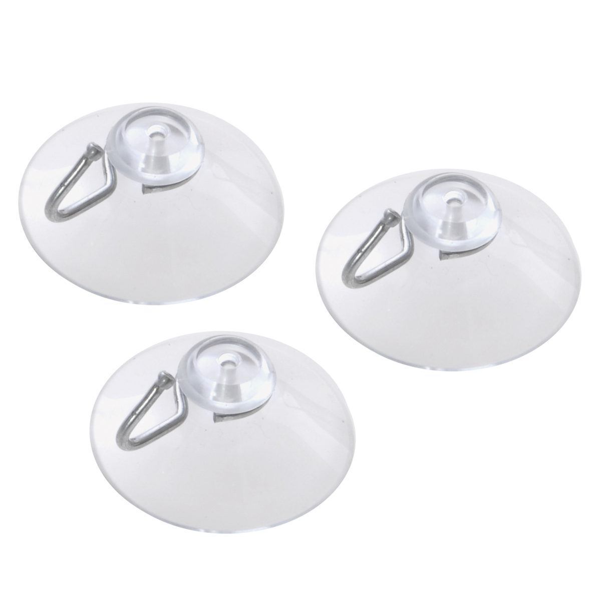 3 Saughaken, transparent, ø 40 mm