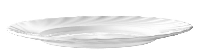 Dessertteller Ø: 19,5 cm aus Hartglas - Form Trianon uni weiß - ARCOPAL