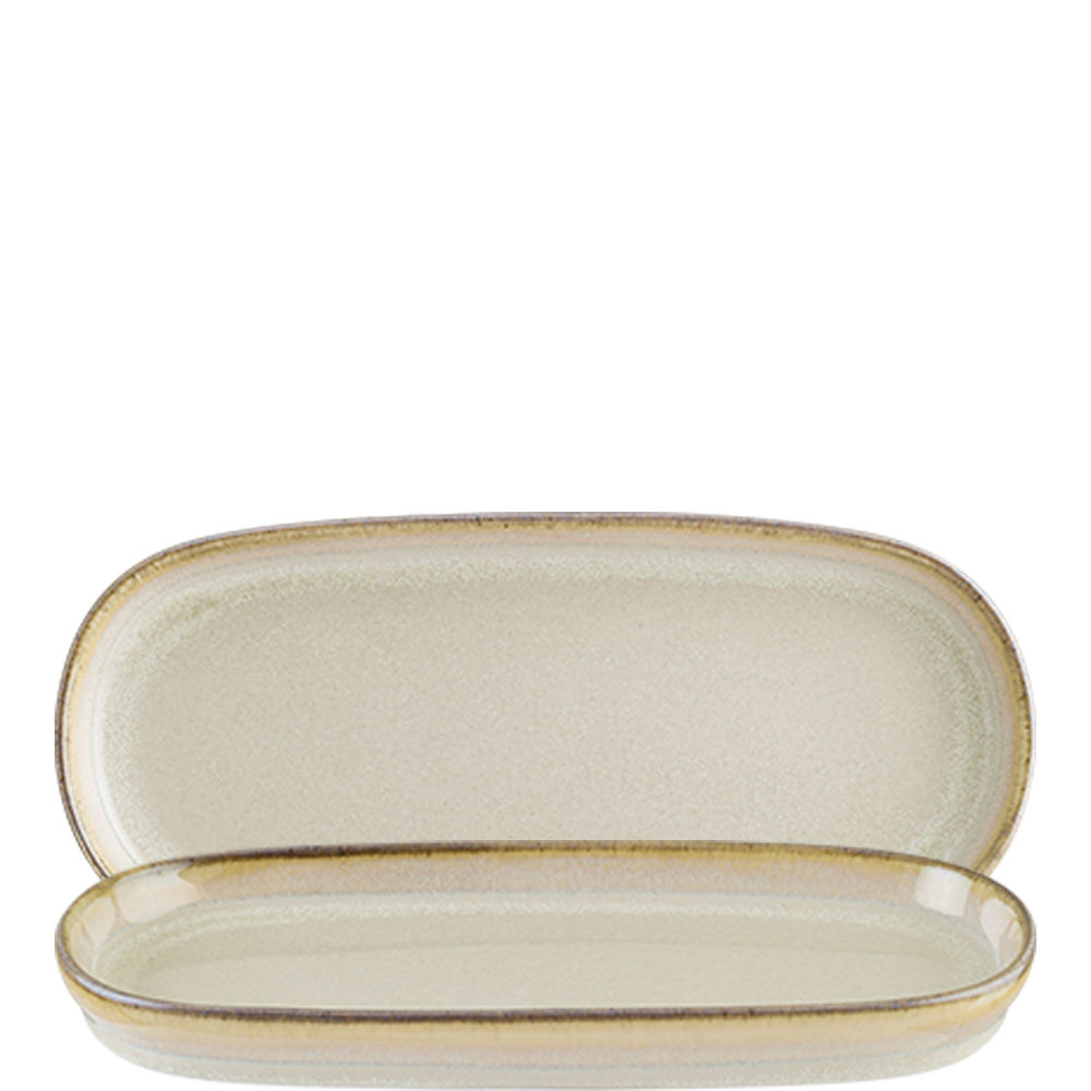Bonna Sand Hygge Platte tief oval 21x10cm; 23cl, Reaktive Glasur, Porzellan