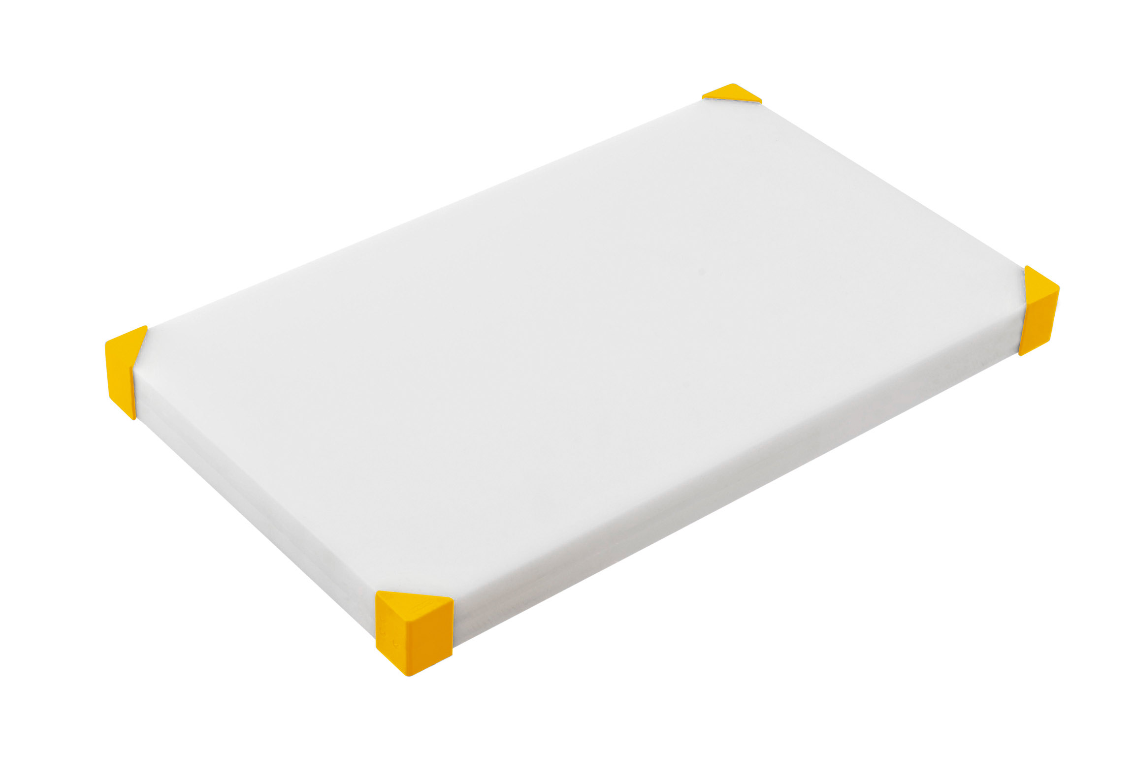 ARAVEN Schneidebrett rutschfest mit den Abmessungen 604x404x34mm, gelb