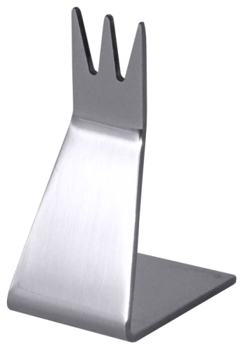 Partygabel aus Edelstahl 18/0 Höhe: 6,5 cm, Breite: 3 cm, Zinkenlänge: 1,3 cm