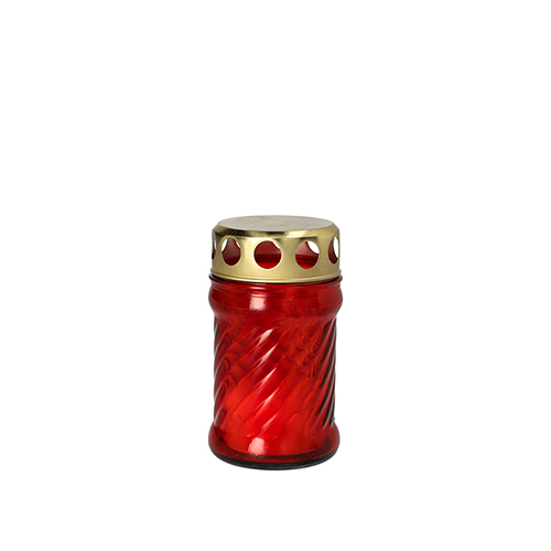 PAPSTAR Grablaterne mit Wachsfüllung Ø 6,5 cm, 11,5 cm rot aus Glas