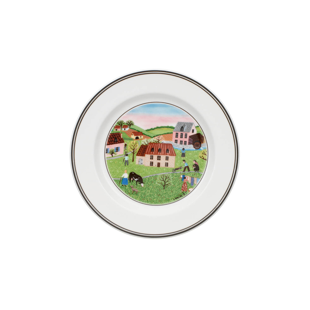 Villeroy und Boch Brotteller Mühle - Maße: 17 x 17 x 1,7 cm / Ser.: Design Naif