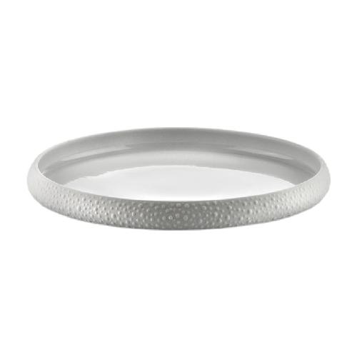 Plateau-Teller/Schale -Cuspis- Porzellan, weiß, Nutzfläche und Innenseite glasiert