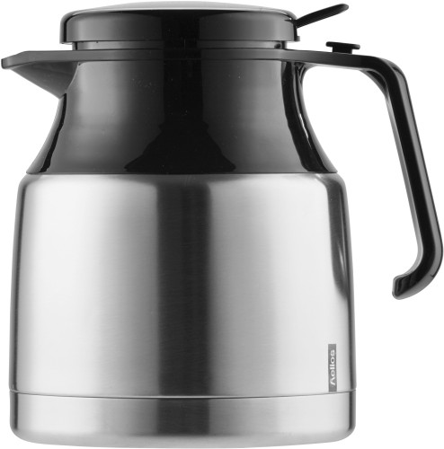 Helios Edelstahl-Isolierkanne Mondial Push 1,3 l
