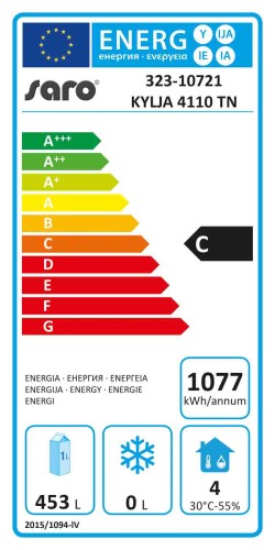 SARO Kühltisch mit 3 Türen und 1x 2er Schubladenset, Modell KYLJA 4110 TN - Material: (Gehäuse und Innenraum) Edelstahl; (Arbeitsfläche)