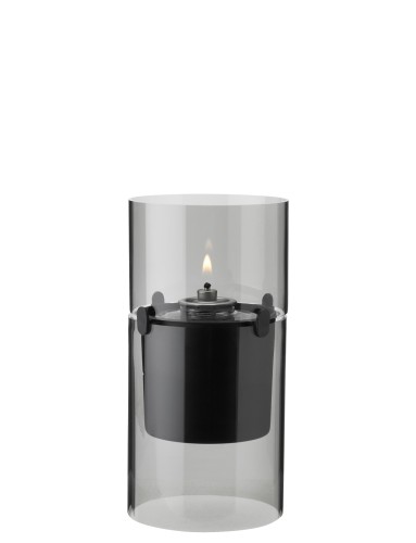 Lucie Windlicht smoke, Maße: 85 x 85 x 175 mm