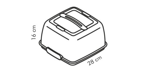 Kühl-Servierbrett m.HaubeDELICIA 28x28 cm