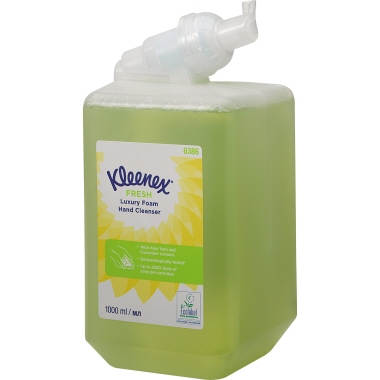 Kleenex® Schaumseife FRESH Aloe Vera, Gurke 1l, Typbezeichnung des Duftes: Aloe Vera, Gurke, parfümiert, Kartusche,