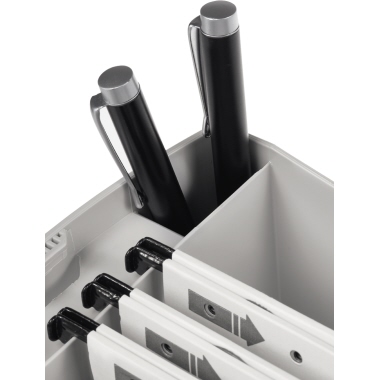 HAN Hängemappenbox SWING DIN A4 20 Hängemappen Polystyrol lichtgrau