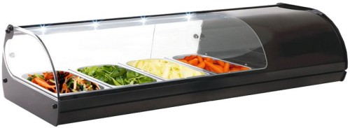 NEUMÄRKER Royal Cooling Tapas 4 - schwarz 4x GN 1/3 - 40 mm tief 1085x395x245 mm